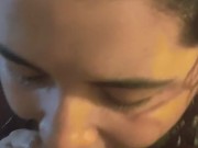 A sloppy wet blowjob by curvy teen wife  9/16