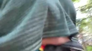 Hike with Milkymama flashing engorged milky filled tits
