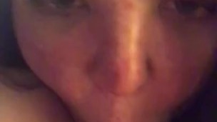 Sucking, spitting on and fucking my titties with my toy -VivianDimondBBW 