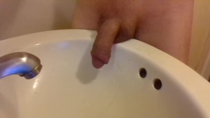 Peeing Draped Over A Sink