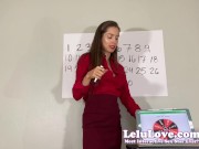 Boss babe giving YOU your monthly cum schedule w/ tease & denial pussy & asshole peeks under and upskirt panties - Lelu Love 3/16