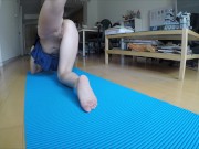Sexy Naked School Girl Yoga and Stretching 14/16