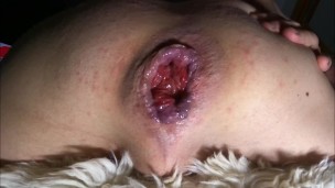 Pounding my tiny ass with huge Butt plug