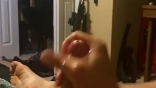 Stroking until I cum on myself 