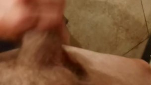Public restroom cumshot