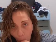 Heather Kane LAUGHS as Cum Gushes Over her Beautiful Face 7/16