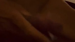 Pierced slut stretching his cock