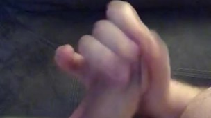 Horny hairy daddy jerks off until he shoots his cum 