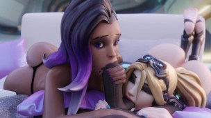 Sombra and Widowmaker Sharing One Guy Animation [Unofficial Black Edit]