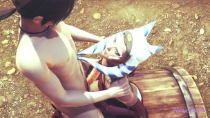 Star Wars Hentai - Ahsoka handjob & Boobjob