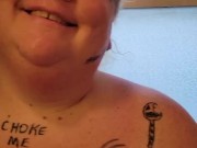 Submissive whore pees her pants.   5/16