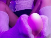 【おてつだい】大至急セーラー服に口と手足でヌいてもらいたい人向け♥ - Blow, footjob and handjob by Japanese high school students♥ 8/16