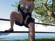 見晴らしのいい高台でむっちり彼女が露出しながらお散歩オナニー 2/16