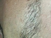 Aftermath of getting fucked while hubby just jacked his dick an listened 3/16