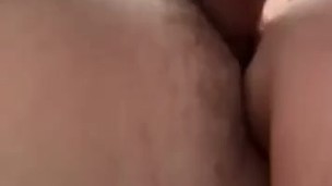 Slut sucks my throbbing cock