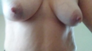  Sitting on you with my lips and bouncing my titties for you