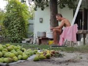 I prepare the pear for drying 6/16