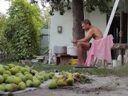 I prepare the pear for drying 8/16