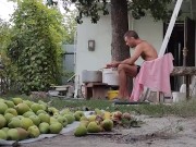 I prepare the pear for drying 9/16