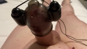 Trying a new toy. Teased my cock till I cum. 
