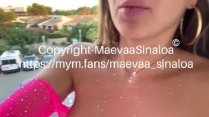 Maevaa Sinaloa - On suce et avale le sperme de 2 inconnus dans une cage d’escalier en public 