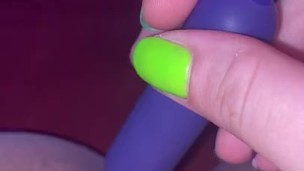 pretty pink clit gets strong orgasm 