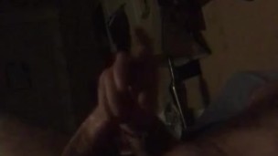 Solo masturbation .. jerking my fat cock until I cum .. huge load 
