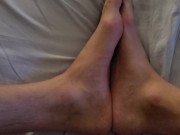 Masturbating to my feet. Foot fetish.