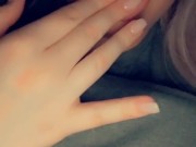 Playing with my big round boobs - snap leak  2/16