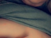 Playing with my big round boobs - snap leak  8/16