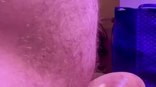 Fucking sex toy and blasting my nut inside