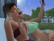 Gorgeous Models Have Public Sex in Hotel Pool - Sexual Hot Animations 4/16