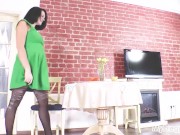 Knocked-Up Nina Plays with Her Hairy Pussy! 1/16