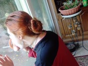 Nerdy Redhead Star Trek Starfleet Captain Cosplay gives Deep Sensual