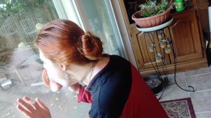 Nerdy Redhead Star Trek Starfleet Captain Cosplay gives Deep Sensual Throatjob - TheGoddessOfLust