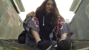 Nina invited me for a walk and made me massage and kiss her feet