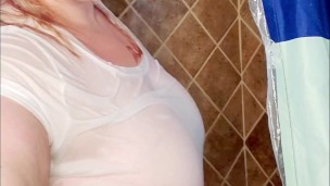 Chubby milf white shirt