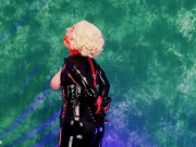 Sexual Fantasy of Horny MILF: Bondage of Arya Grander wearing Latex 10/16