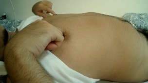 A straight Japanese guy scratching and pulling his nipples and reaching orgasm with shaking