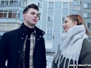 Casual Teen Sex - Iris Kiss Kiss - This perky teeny shamelessly slipped out of her clothes to suck her handsome date's cock 1/16