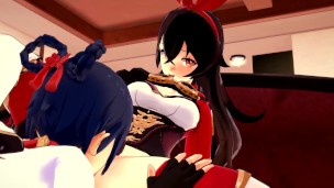 FUTA AMBER AND XIANGLING DOGGYSTYLE AND BLOWJOB GENSHIN IMPACT (3D HENTAI)