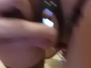 Hubby put a toy in his wife's pussy to allow a fat stranger to insert a huge cock in her ass 4/16