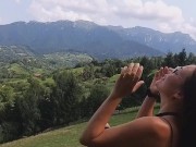Alpine PEE # Amazing PISS with Amazing View - Screenshot 5 of 16 - Long Legs