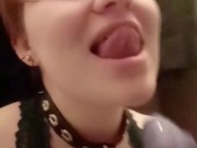 Dildo blowjob compilation- hot gothic PAWG with big tits 5/16