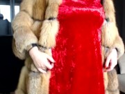 VENUS IN FURS, or hot MILF whore AimeeParadise in a fur coat on a naked body & with a cigarette! )) 4/16