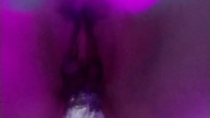 Riding my Dildo Close up Shaking Orgasm