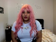 Ebony Schoolgirl JOI Over Zoom 10/16