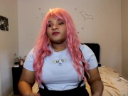 Ebony Schoolgirl JOI Over Zoom 2/16