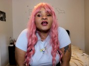 Ebony Schoolgirl JOI Over Zoom 5/16