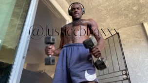 Hairy Hunk Slo Motion Workout
